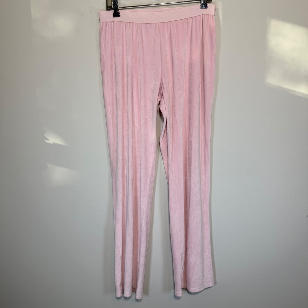 Juicy Couture Sleepwear Velour Pants Women's Sz Large Pink Loungewear Velvet SEE